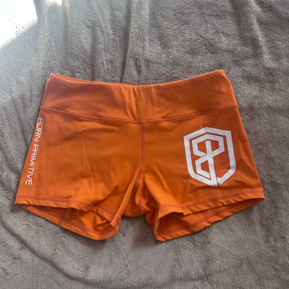 Born Primitive Women's Bright Orange Athletic Shorts